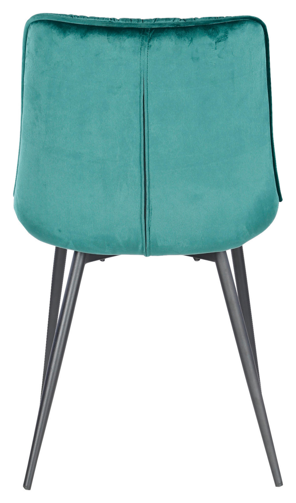 STUHL Samt Grün, Schwarz Pappel Sperrholz  - Schwarz/Grün, MODERN, Holz/Textil (52/85/59cm) - Livetastic