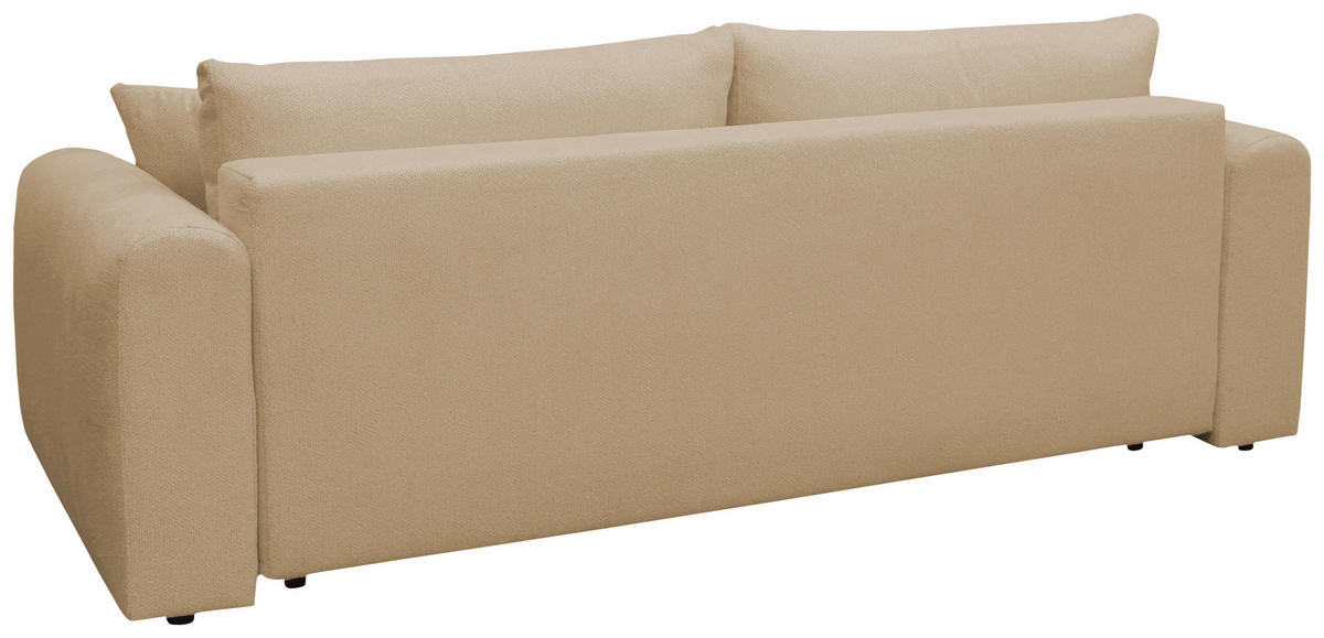 SCHLAFSOFA in Beige  - Beige/Schwarz, Design, Holz/Textil (245/90/117cm) - MID.YOU