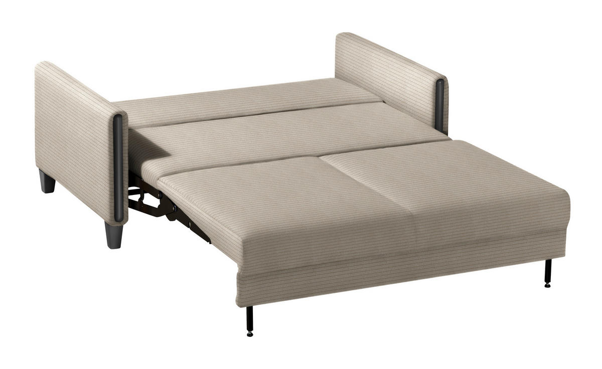 SCHLAFSOFA in Cord Schwarz, Taupe  - Taupe/Schwarz, Design, Holz/Textil (174/88/104cm) - Niels Andersson