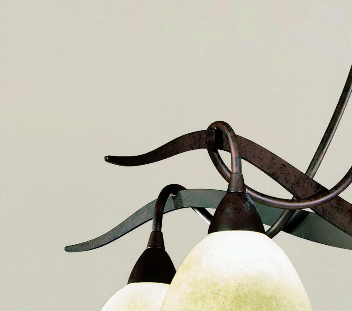 HÄNGELEUCHTE 65/113 cm  - Creme/Weiß, KONVENTIONELL, Glas/Metall (65/113cm)