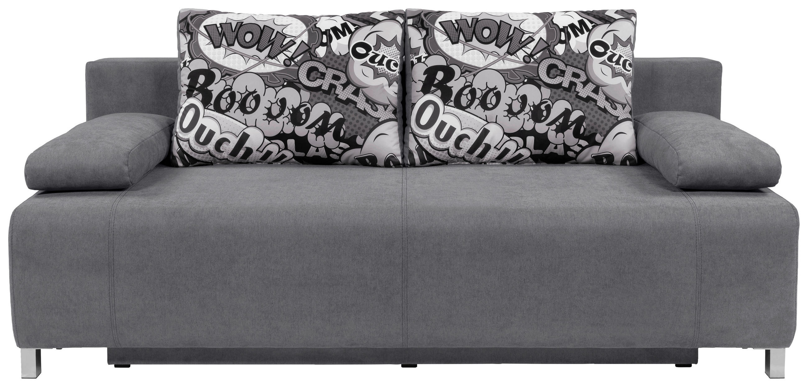 MID.YOU ROZKLADACIA POHOVKA, textil, sivá