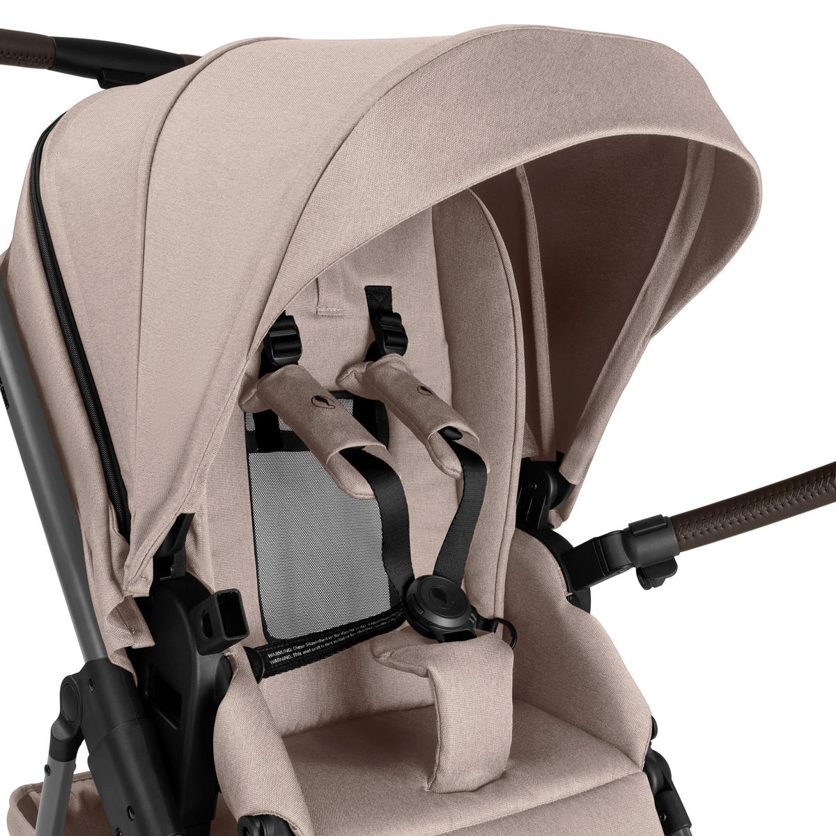 KINDERWAGENSET Salsa 5 Air 4in1 Set Calla  - Beigebraun/Schwarz, Basics, Textil/Metall (63/118/95.5cm) - ABC Design