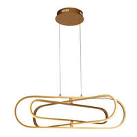 LED-PENDELLAMPA Clip 120/80/74,5 cm  - vit/guldfärgad, Design, metall/plast (120/80/74,5cm)