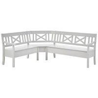 ECKBANK 213/170 cm Weiß Kiefer massiv   - Weiß, ROMANTIK / LANDHAUS, Holz (213/170cm) - Boxxx