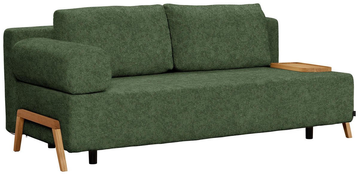SCHLAFSOFA in Holz, Textil Olivgrün  - Naturfarben/Olivgrün, Design, Holz/Textil (211/88/102cm) - Niels Andersson