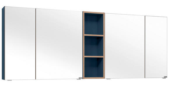 SPIEGELSCHRANK 185/70,3/17,3 cm  - Chromfarben/Eichefarben, KONVENTIONELL, Glas/Holzwerkstoff (185/70,3/17,3cm) - Dieter Knoll