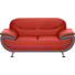 ZWEISITZER-SOFA Lederlook Rot, Dunkelgrau - Chromfarben/Dunkelgrau, Basics, Textil/Metall (175/85/87cm) - Ti`me ZWEISITZER-SOFA Lederlook Rot, Dunkelgrau - Chromfarben/Dunkelgrau, Basics, Textil/Metall (175/85/87cm) - Ti`me