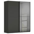 SCHWEBETÜRENSCHRANK  in Graphitfarben  - Graphitfarben, KONVENTIONELL, Glas/Holzwerkstoff (162/223/68cm) - Novel