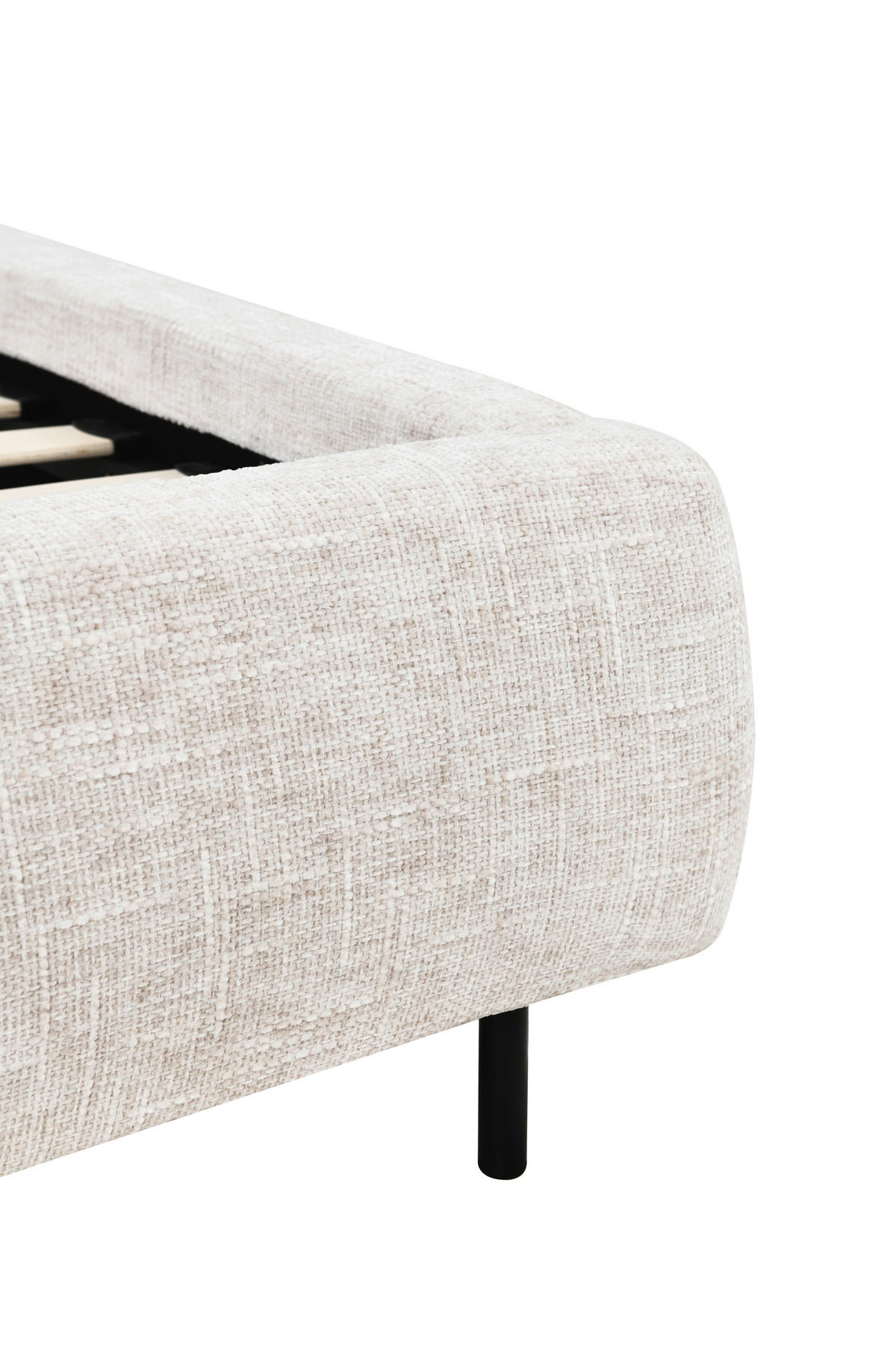 POLSTERBETT gepolstertes Kopfteil, Lattenrost 140/200 cm  in Beige  - Eichefarben/Beige, Design, Holz/Textil (140/200cm) - Boxxx