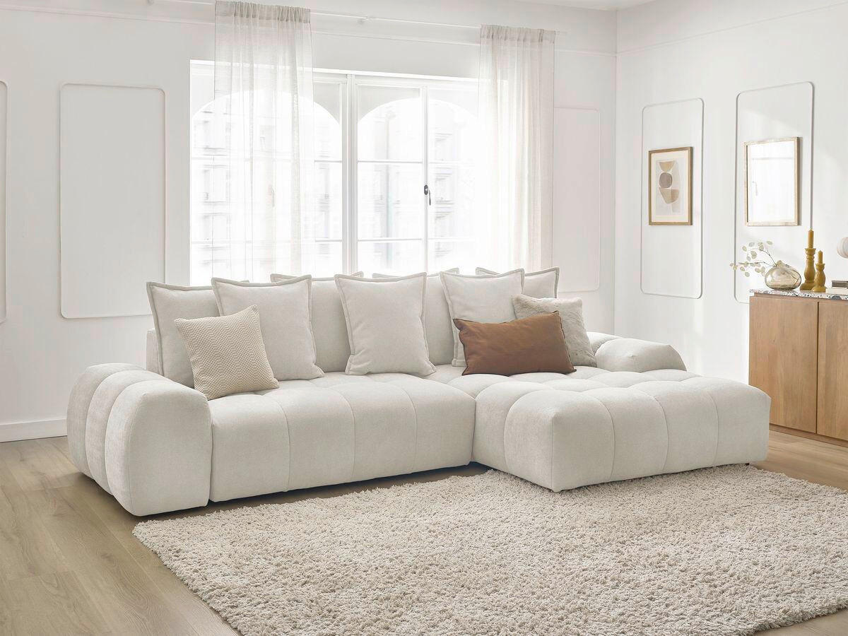 XXXLutz Eckschlafsofa Everest Weiß 318x180 cm