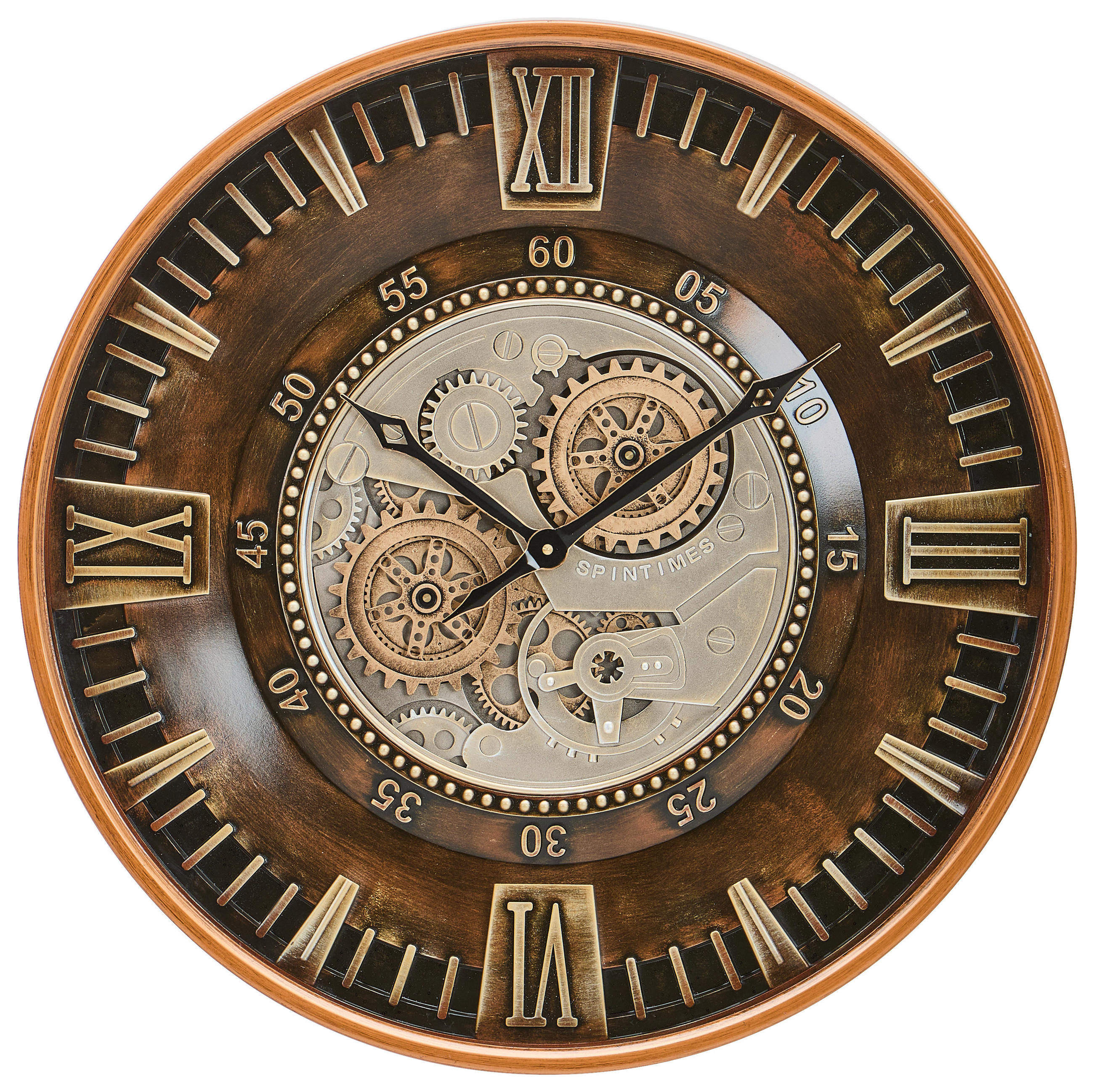WANDUHR  Goldfarben  - Goldfarben, Trend, Glas/Kunststoff (59/8/59cm) - Landscape