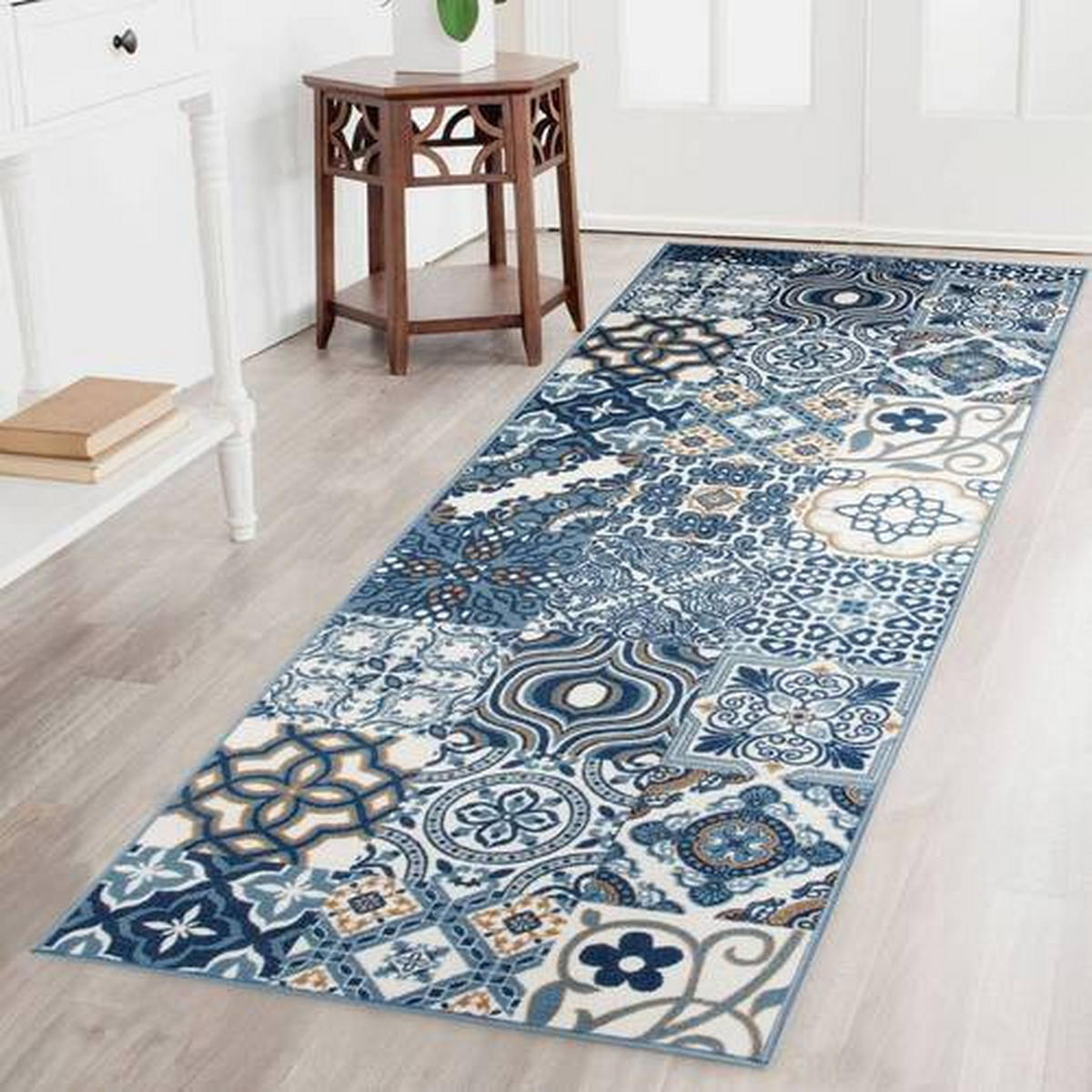 LÄUFER 80/250 cm  - Blau, Design, Kunststoff/Textil (80/250cm) - Novel
