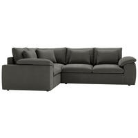 ECKSOFA Chenille Dunkelgrau  - Dunkelgrau/Schwarz, Design, Kunststoff/Textil (216/289cm) - Livetastic
