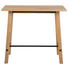 BARTISCH Eiche furniert, massiv rechteckig Eichefarben, Schwarz - Eichefarben/Schwarz, Design, Holz/Metall (120/60/105cm) - Carryhome