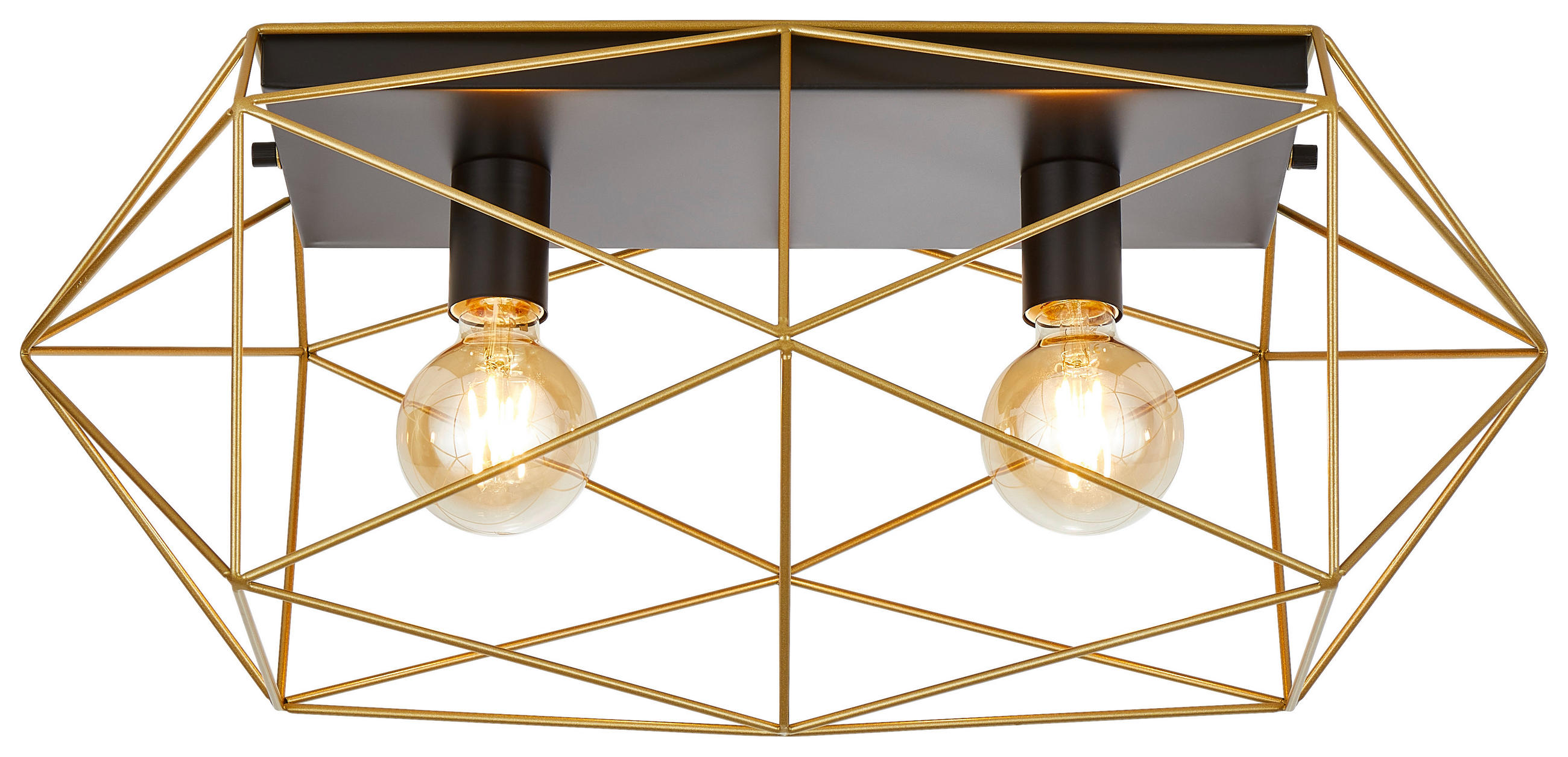 DECKENLEUCHTE Abraxas   - Goldfarben/Schwarz, Design, Metall (26,5/60/30cm)