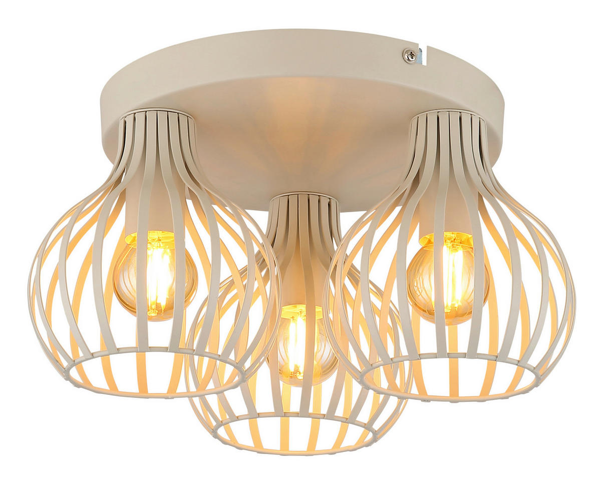 DECKENLEUCHTE Mateo 31/16,5 cm  - Creme, Design, Metall (31/16,5cm) - Globo