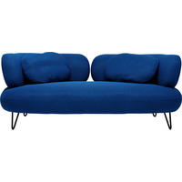 2-SITZER-SOFA  in Netz Blau  - Blau/Schwarz, Design, Textil/Metall (182/72/94cm) - Kare-Design