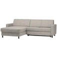 ECKSOFA in Webstoff Beige  - Beige/Schwarz, Design, Kunststoff/Textil (165/257cm) - Xora