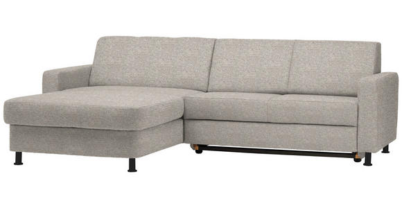 ECKSOFA in Webstoff Beige  - Beige/Schwarz, Design, Kunststoff/Textil (165/257cm) - Xora