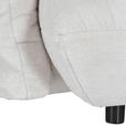 BIGSOFA in Plüsch Weiß  - Schwarz/Weiß, KONVENTIONELL, Kunststoff/Textil (240/78/107cm) - Carryhome