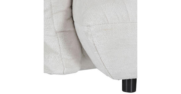 BIGSOFA Plüsch Weiß  - Schwarz/Weiß, KONVENTIONELL, Kunststoff/Textil (240/78/107cm) - Carryhome