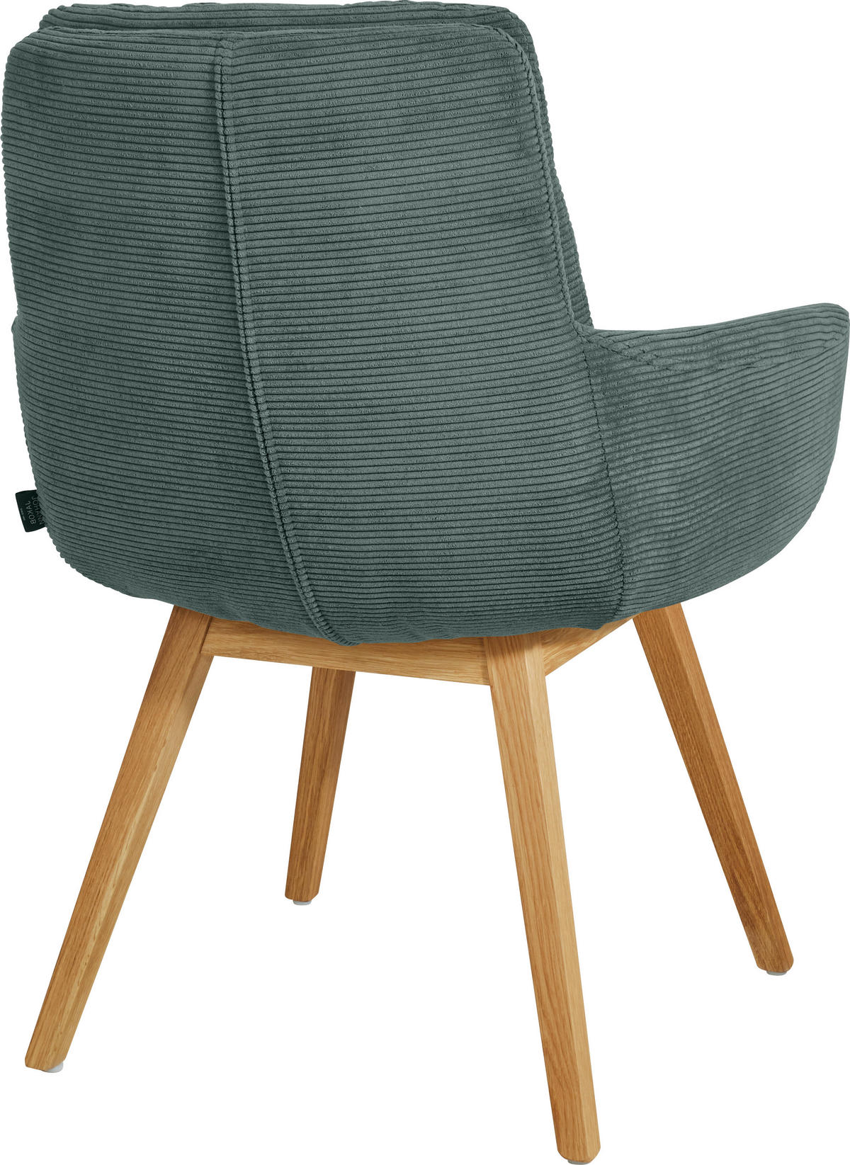ARMLEHNSTUHL  in Cord  - Eichefarben/Grün, Design, Holz/Textil (63/90/69cm) - Johann Jakob