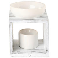 DUFTLAMPE  - Weiß, Basics, Stein (10,2/10/13cm)