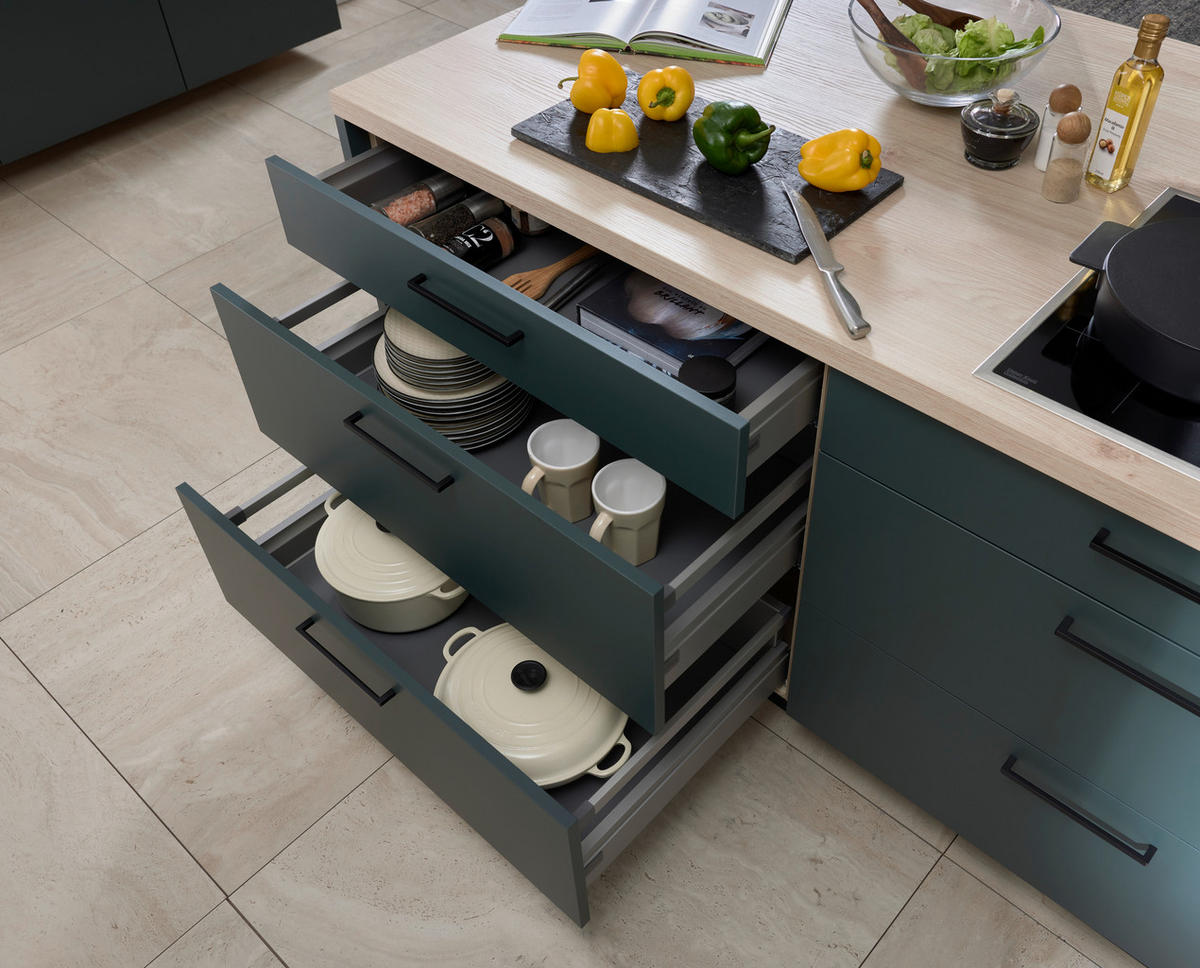 EINBAUKÜCHE   - Grün, Design, Holzwerkstoff - Dieter Knoll