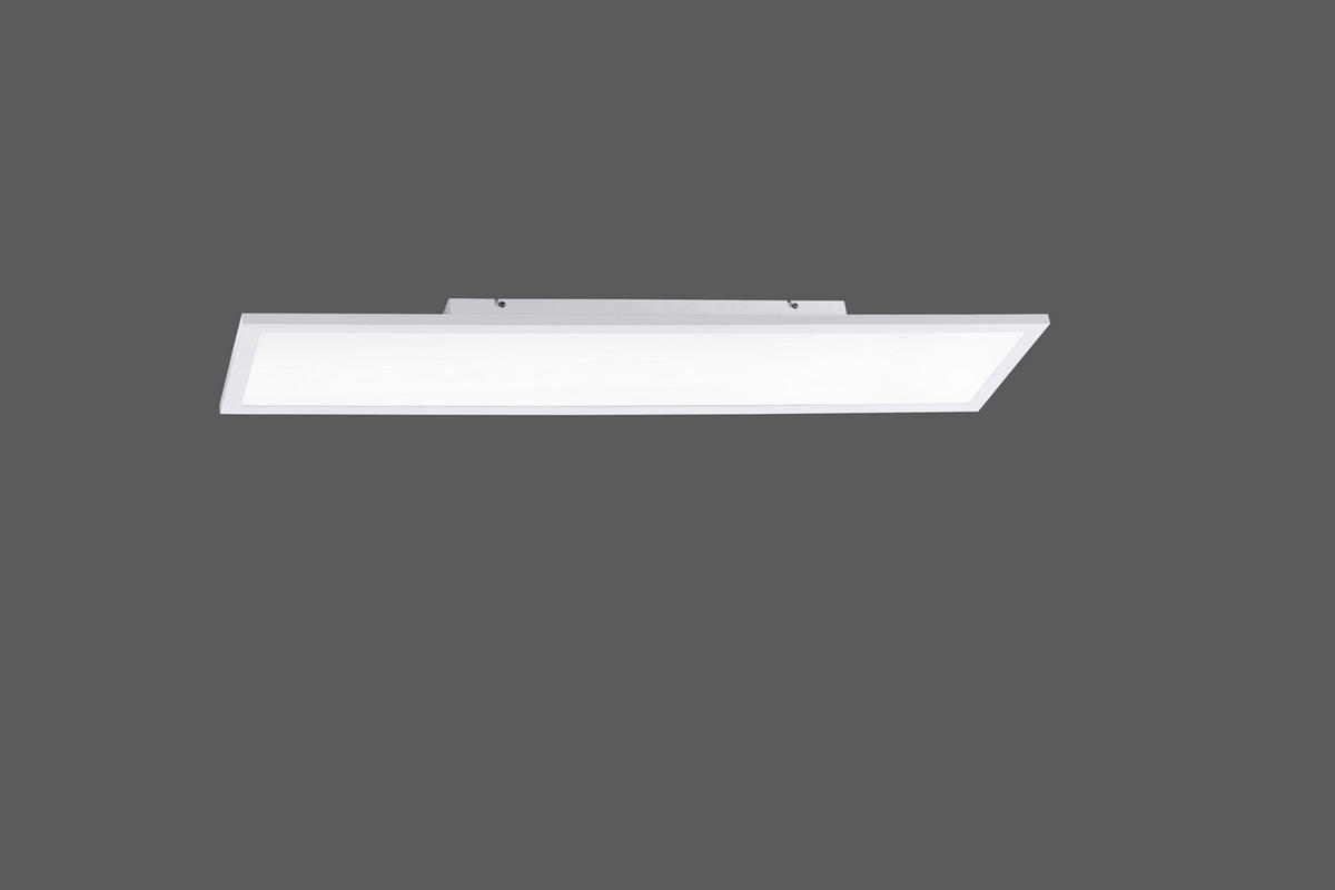 LED-DECKENLEUCHTE Lolasmart-Flat  Smart 100/25/5,6 cm   - Weiß, Design, Kunststoff/Metall (100/25/5,6cm)