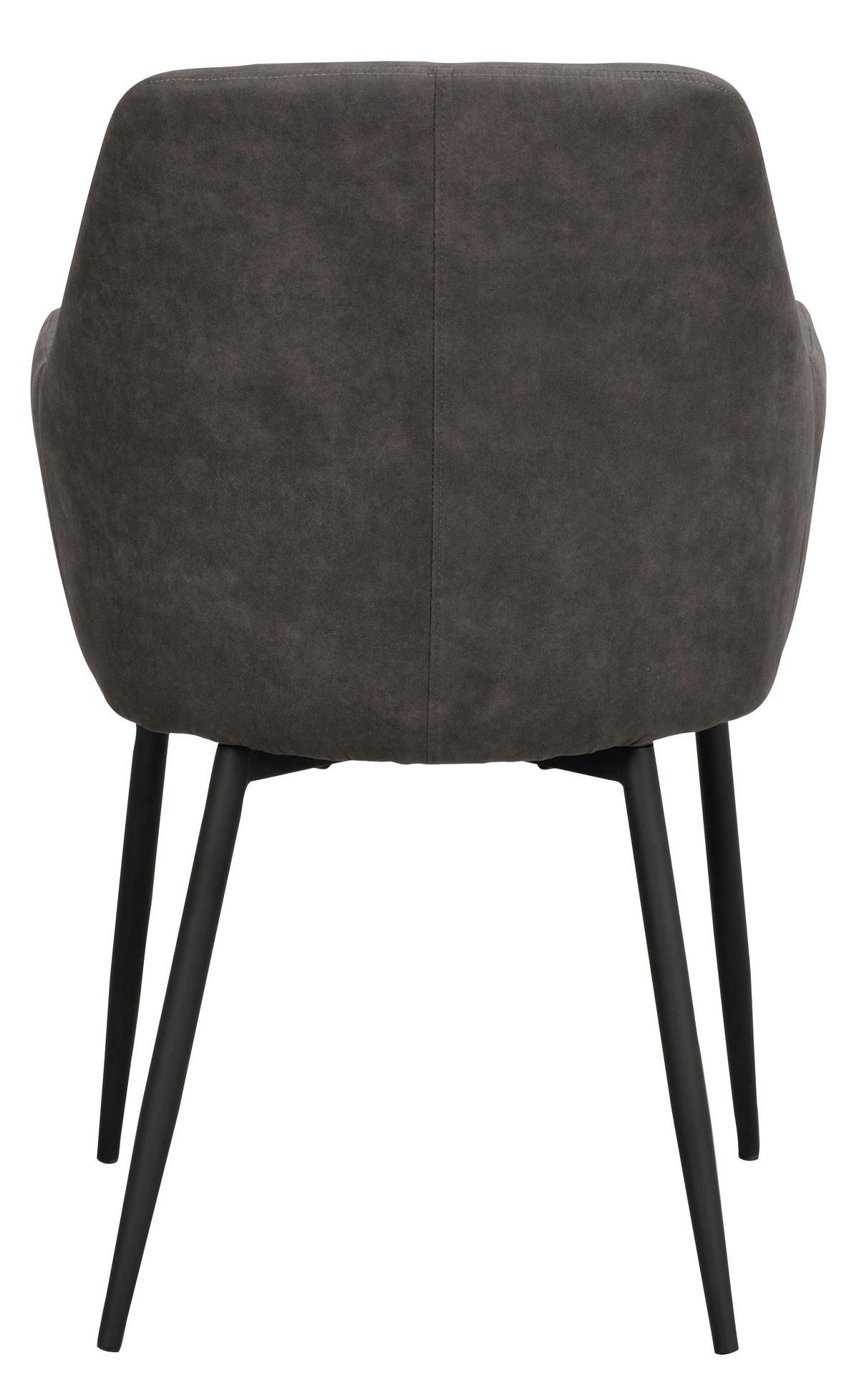 STOL mikrofiber  - mörkgrå/svart, Klassisk, metall/textil (54/95/62cm) - Rowico