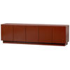 LOWBOARD Pencil  in 180/52/40 cm  - Dunkelrot, Design, Holz (180/52/40cm) - Livetastic