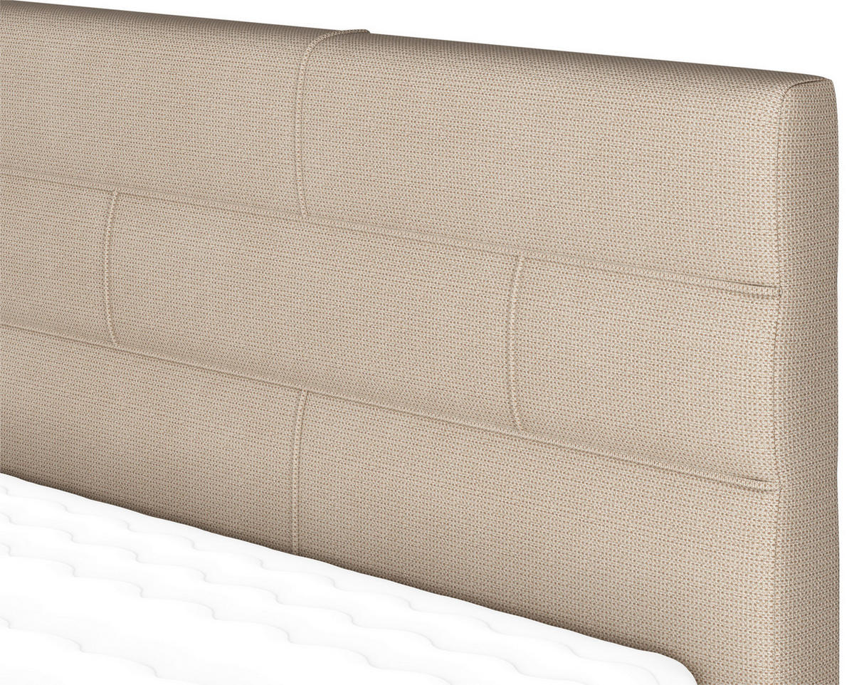 POLSTERBETT Lattenrost, Bettkasten, Matratzen 160/200 cm  in Beige  - Eichefarben/Anthrazit, MODERN, Holz/Holzwerkstoff (160/200cm) - MID.YOU