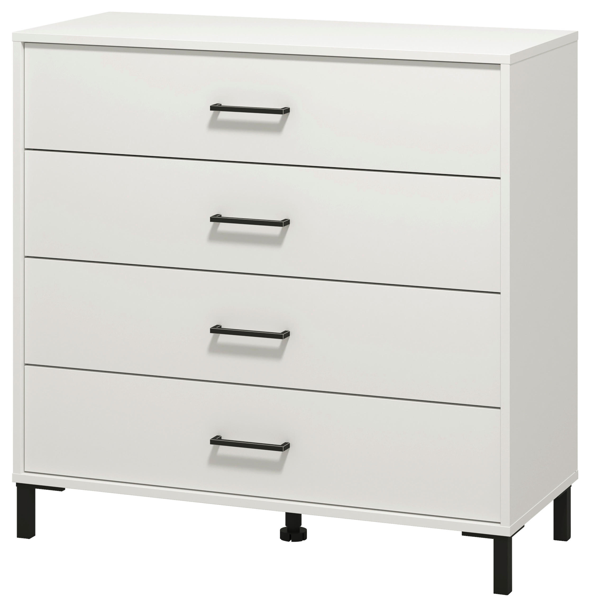 PREDALNIK  bela  - črna/bela, Konvencionalno, umetna masa/leseni material (93/90/40cm) - Carryhome