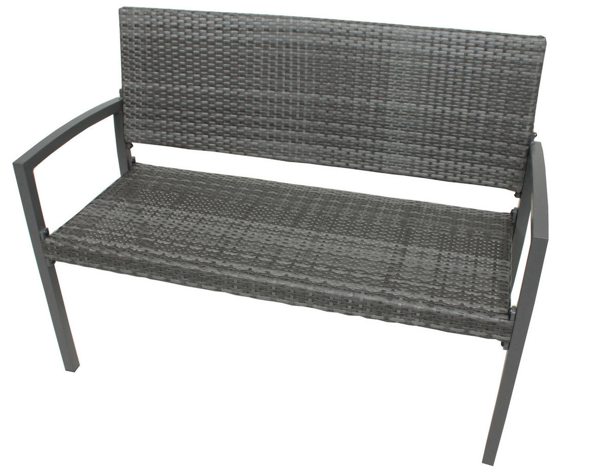 LAVICE PRO DVA kov, plast - tmavě šedá, Basics, kov/plast (116/60/87cm) - Gardenson