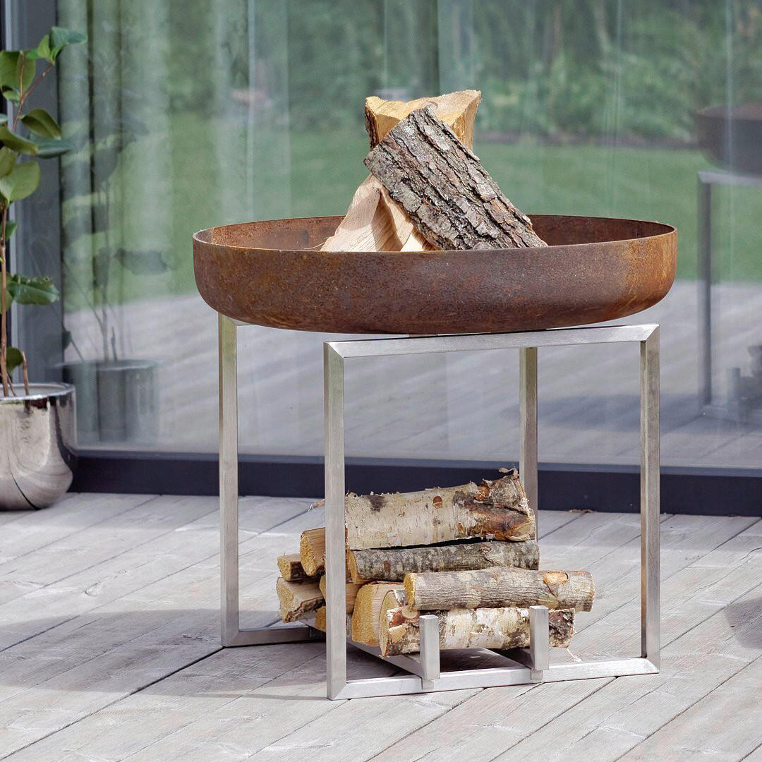 XXXLutz Feuerschale Svenskav Nagliai M 2550 Edelstahl, Rost 63x56x63 cm