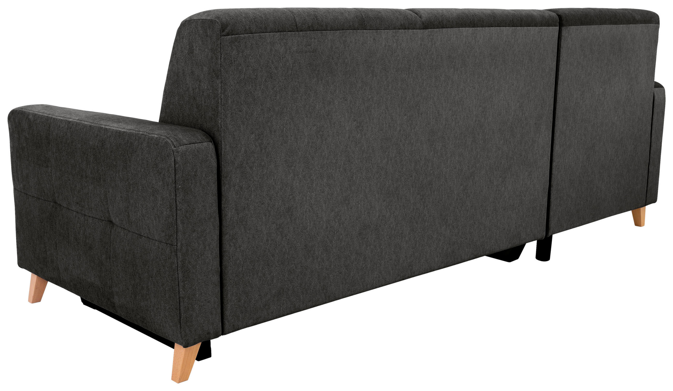 Thumbnail - Mid.you Eckschlafsofa, Grau, Textil, 3-Sitzer, Füllung: Komfortschaum, Silikon, 223x161 cm, Bettkasten erhältlich, Armte...