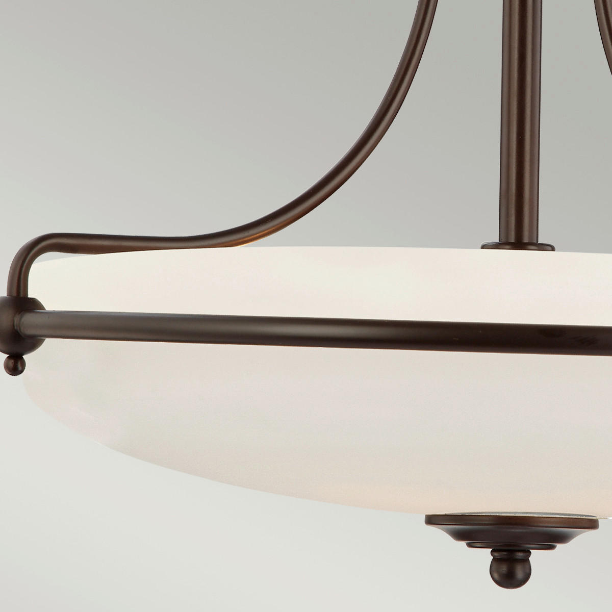 DECKENLEUCHTE  53.3/35.6 cm    - Dunkelbraun/Bronzefarben, Natur, Glas/Metall (53.3/35.6cm) - Elstead Lighting