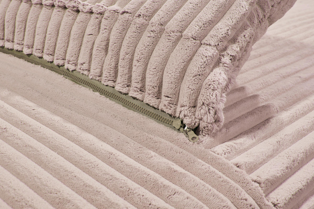 SCHLAFSOFA in Cord Rosa  - Schwarz/Rosa, Konventionell, Kunststoff/Textil (211/96/105cm) - MID.YOU