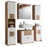 BADEZIMMER - Eichefarben/Weiß, Design, Glas/Holzwerkstoff (146/190/40cm) - Xora BADEZIMMER - Eichefarben/Weiß, Design, Glas/Holzwerkstoff (146/190/40cm) - Xora