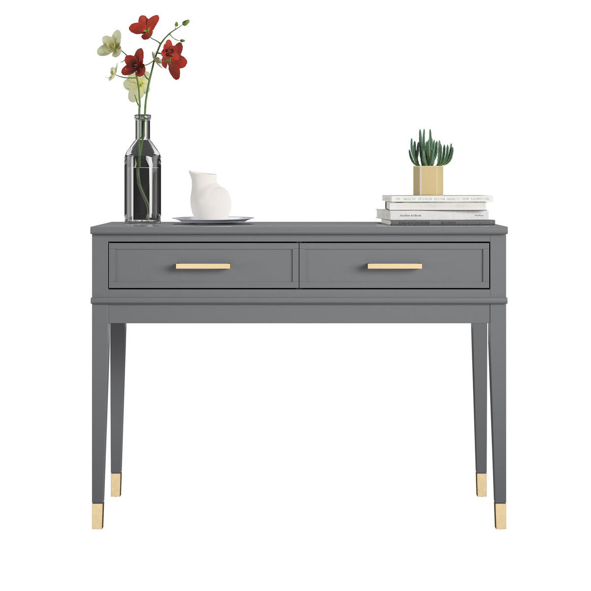 KONSOLENTISCH Graphitfarben  - Graphitfarben, Design, Holzwerkstoff (105/40/76cm) - MID.YOU