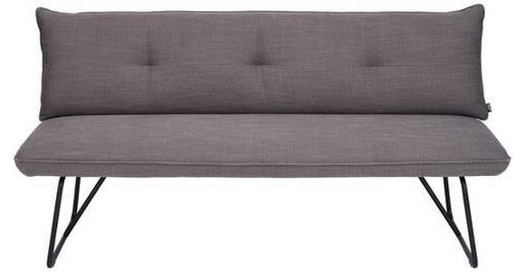 SITZBANK 180/90/70 cm  in Dunkelgrau  - Dunkelgrau/Schwarz, Design, Textil/Metall (180/90/70cm) - Dieter Knoll