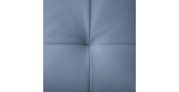 ECKSOFA in Echtleder Hellblau 165/313 cm - Schwarz/Hellblau, Design, Leder/Metall (165/313cm) - Emilio Belluti
