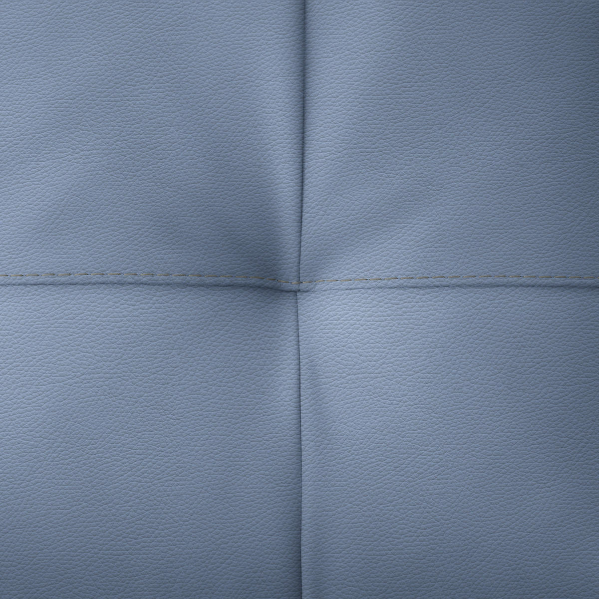 ECKSOFA in Echtleder Hellblau  165/313 cm  - Schwarz/Hellblau, Design, Leder/Metall (165/313cm) - Emilio Belluti