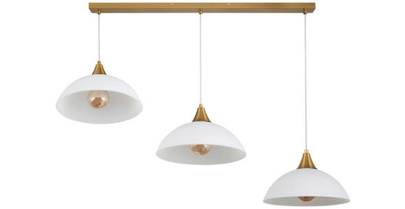 HÄNGELEUCHTE 106/30/150 cm  - Weiß, Trend, Glas/Metall (106/30/150cm) - Novel