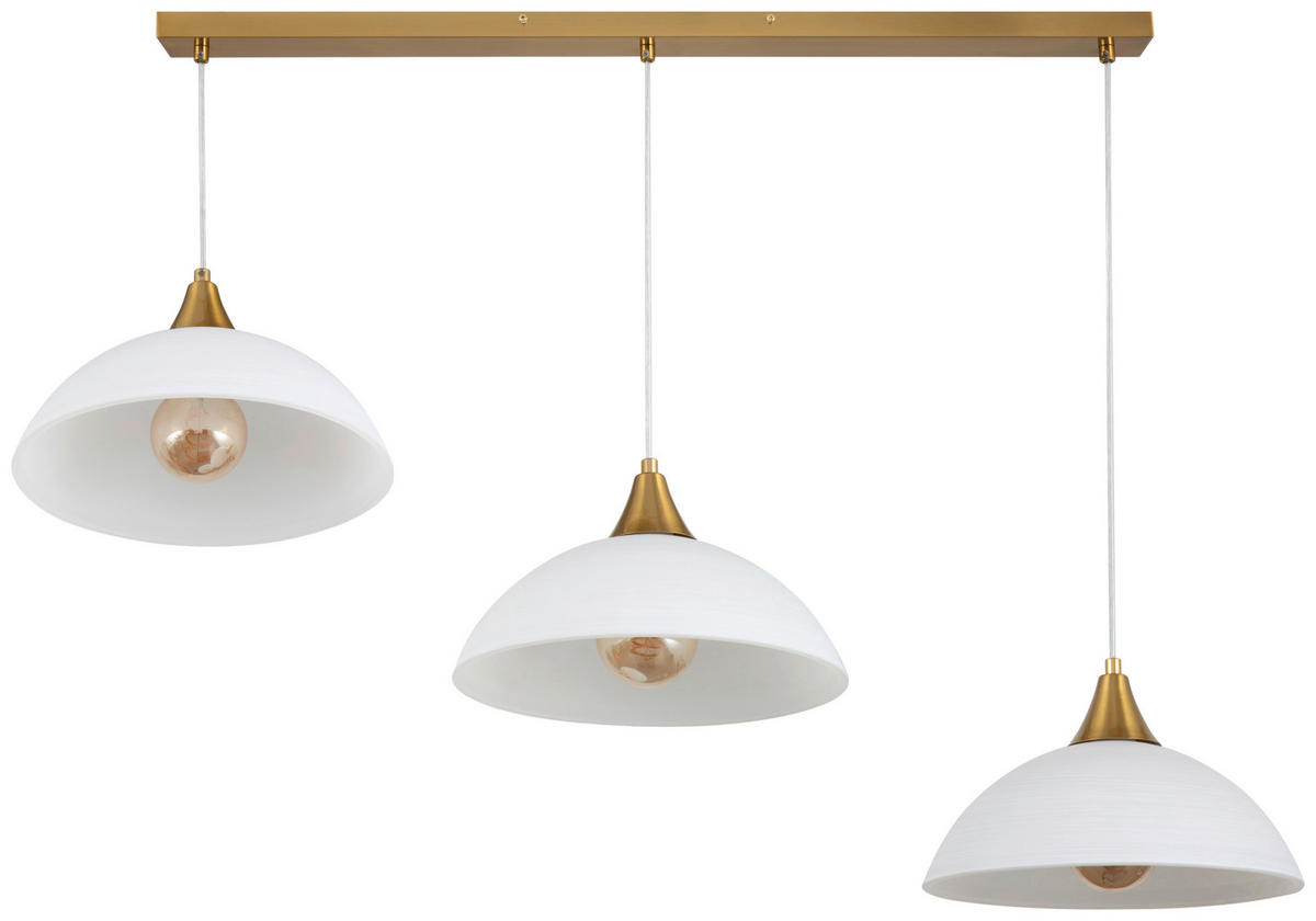 HÄNGELEUCHTE 106/30/150 cm  - Weiß, Trend, Glas/Metall (106/30/150cm) - Novel