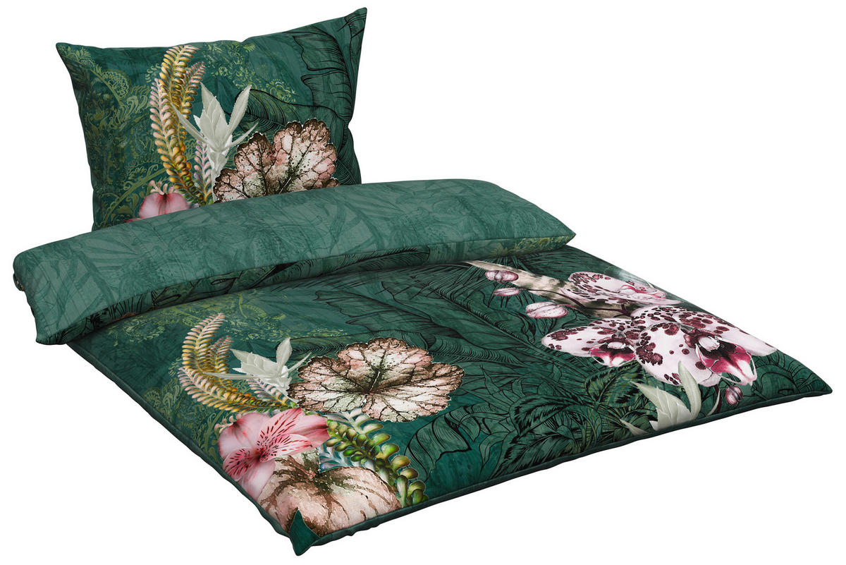 WENDEBETTWÄSCHE Renforcé 140/200 cm  - Grün, Textil (140/200cm) - Esposa