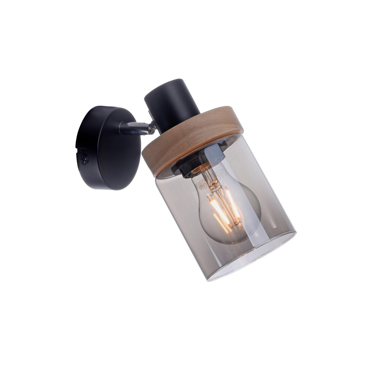 STRAHLER 21/19/18 cm   - Schwarz, Basics, Glas/Holz (21/19/18cm)