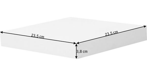 WANDBOARD Weiß  - Weiß, Design, Holzwerkstoff (23,5/3,8/23,5cm) - Carryhome