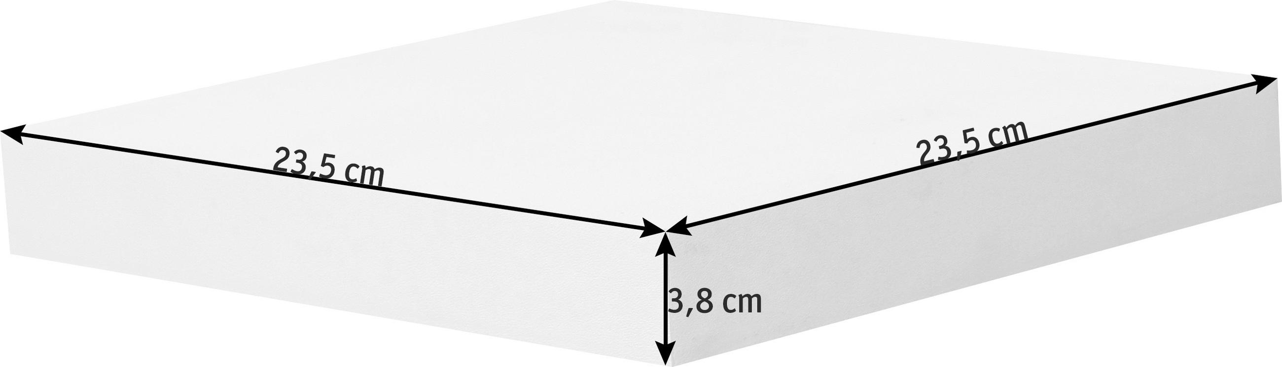 WANDBOARD Weiß  - Weiß, Design, Holzwerkstoff (23,5/3,8/23,5cm) - Carryhome