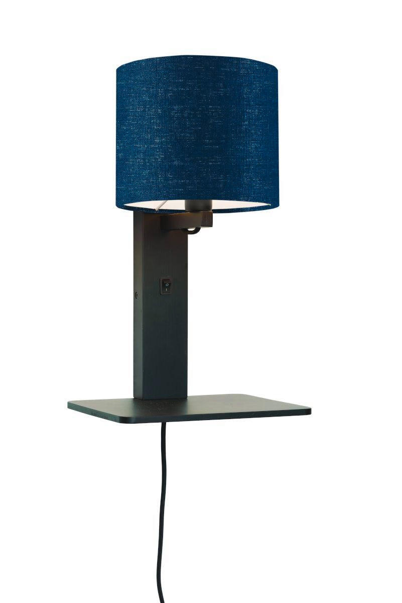 VÄGGLAMPA GOOD&MOJO  19/24/36 cm   - blå/svart, Trend, trä/textil (19/24/36cm) - Good & Mojo